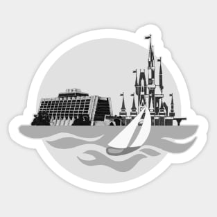 Retro WDW Logo Circle Sticker